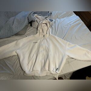 White Comfrt Cloud Zip Hoodie